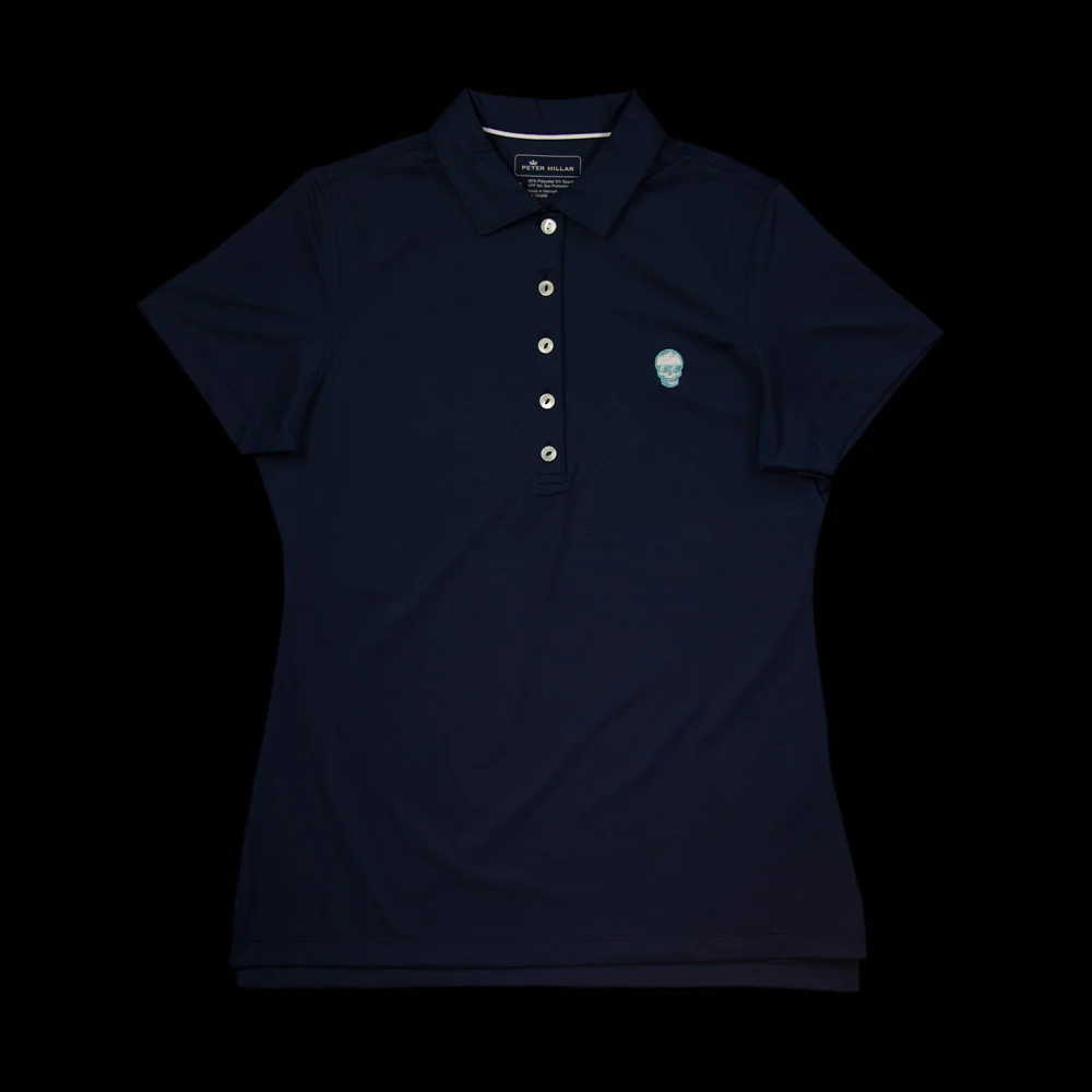 Women's Navy Tiffany Skull Polo - Image 2